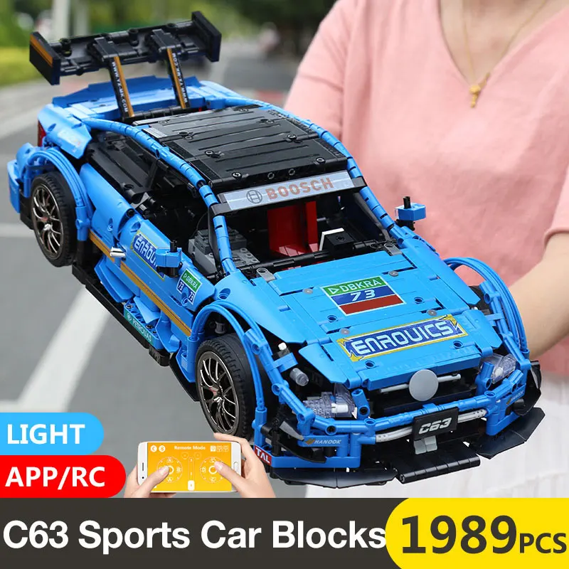 20005 DHL моторная техника автомобиля совместимый с Iphone 13073 MOC 6687 C63 Скорость