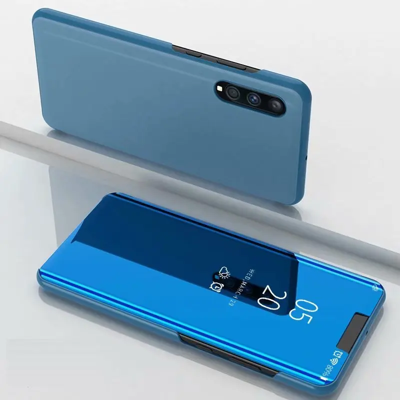 Для samsung Galaxy S9 плюс S8 S7 S6 край A8 Note8 чехол с откидной крышкой функцией подставки умной зеркала A3 A5 A7 J3 J5 J7 J2 премьер-Чехол - Цвет: Blue