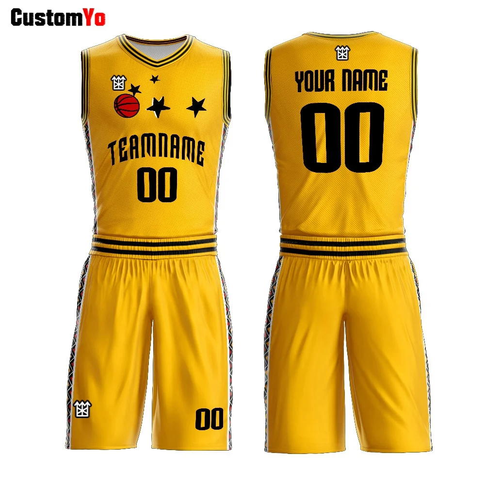 red and yellow basketball jersey