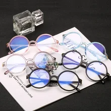 2020 montura de gafas para mujer, anti-azules montura de gafas, montura Vintage de gafas transparentes redondas, montura de gafas ópticas