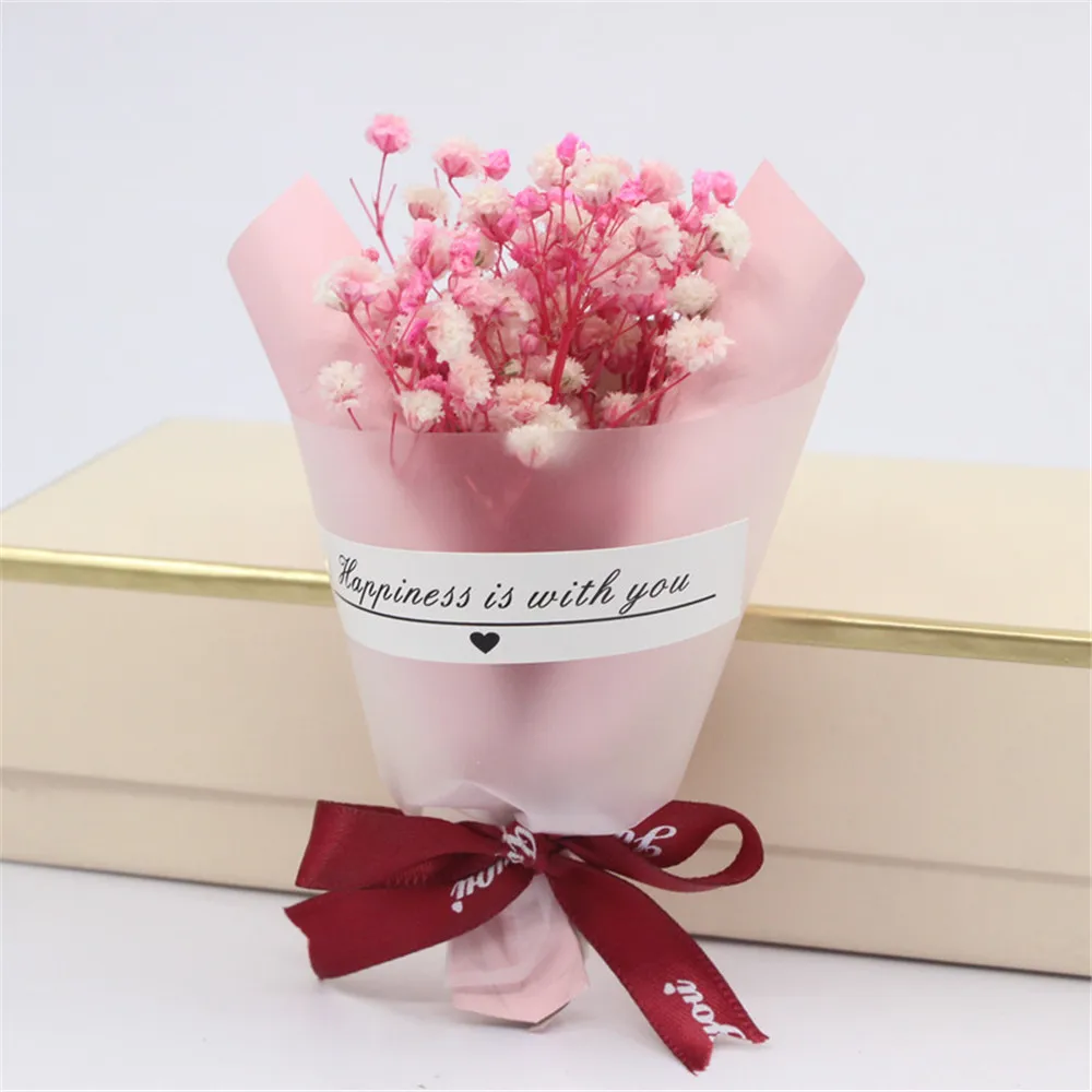 Dried Natural Star Flowers Bundle, Pink