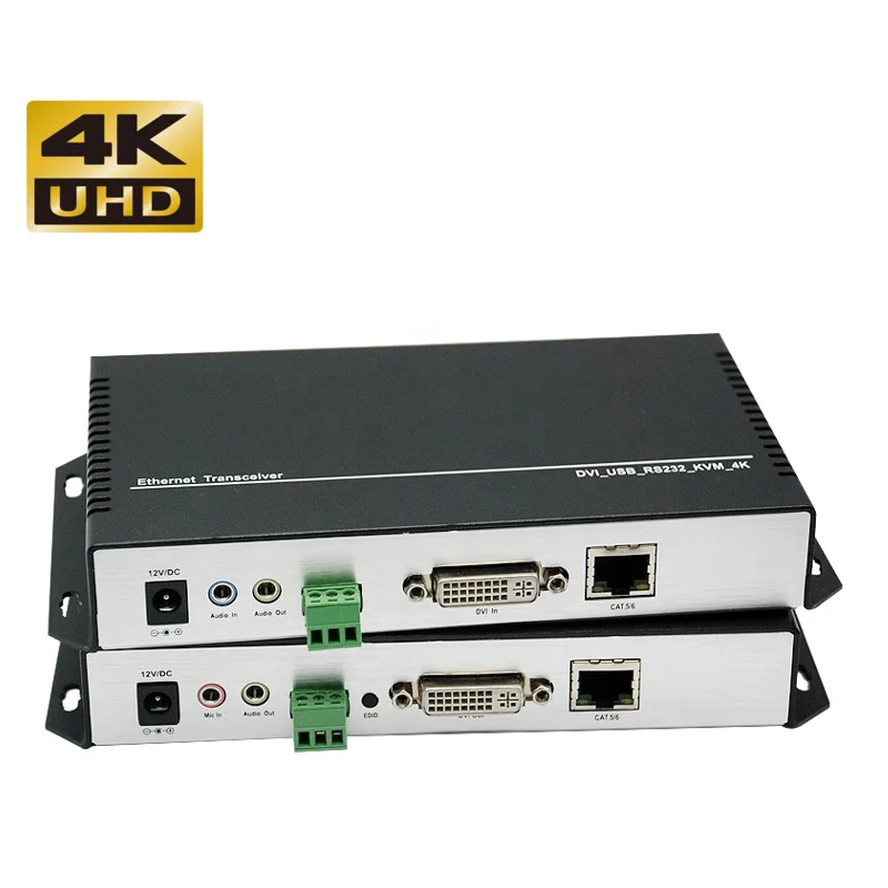 

4K@30Hz DVI KVM extender dvi signal to rj45 network cable amplification transceiver twisted pair network 120M