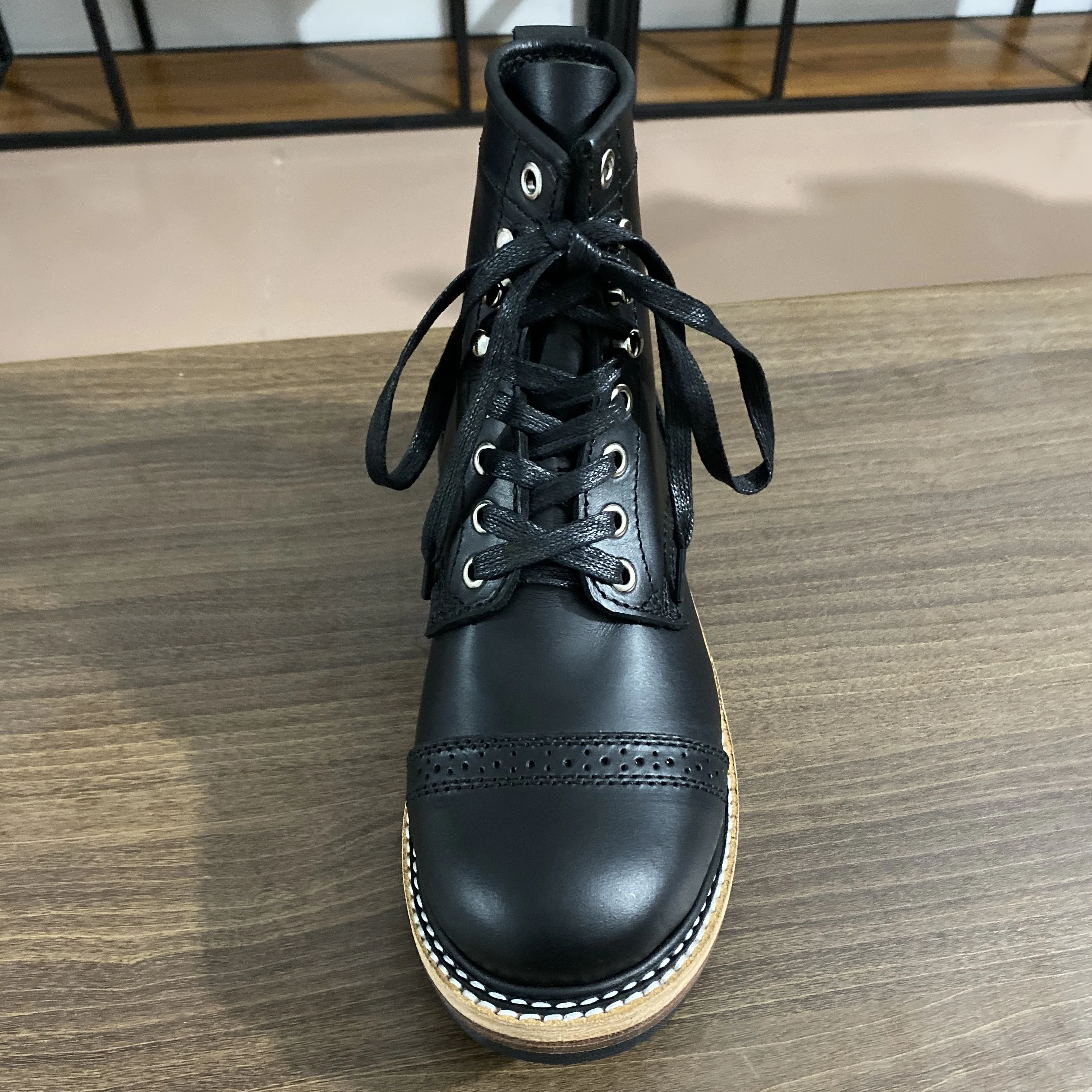 Boots LL580 Rock Can Roll Genuine Italian Cow Leather Handmade Goodyear Welted for Men mens leather boots