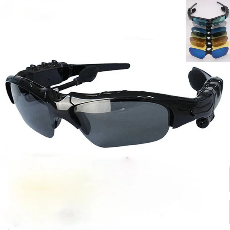 Sport Stereo Wireless Bluetooth 4.1 Headset Telephone Driving Sunglasses/mp3 Riding Eyes Glasses With colorful Sun lens