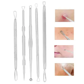 

Stainless Steel Double Head Pimples Acne Removal Blackheads Extractor Needles Tool Kit Beauty Makeup Tool