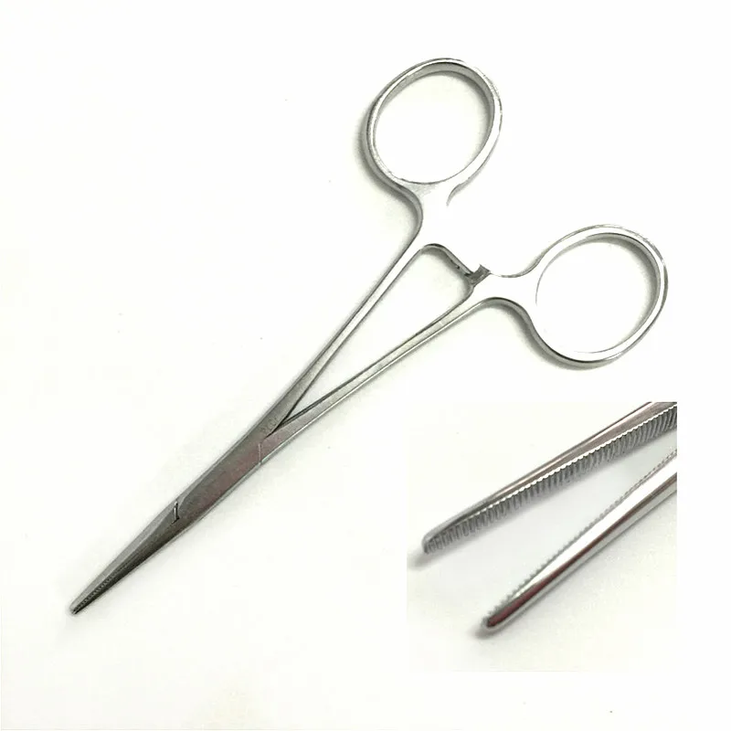 Hemostatic Forceps Straight Head 140 Mm Stainless Steel Medical Pliers