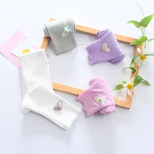 Летние леггинсы на гусеничном ходу для девочек детские жаккардовые хлопковые укороченные штаны ярких цветов детские леггинсы с оборками