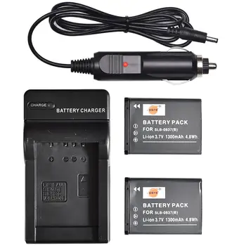 

DSTE 2PCS SLB-0837B Camera Battery with US Plug Charger Kit for SAMSUNG NV15 NV20 L83T L201 NV8 L301 Camera