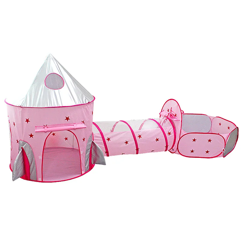 3In1 Portable Space Capsule Tent Space Yurt Game Play Tent Outdoor Ball Pool Indoor Crawling Tunnel For Kids Baby Play House 2