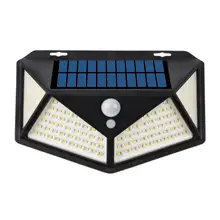 114LED 4-стороннее Солнечный PowerLight 3 режима 120 градусов угол движения Сенсор стенная солнечна лампа на открытом воздухе Водонепроницаемый шланг для полива огорода, двора, лампы
