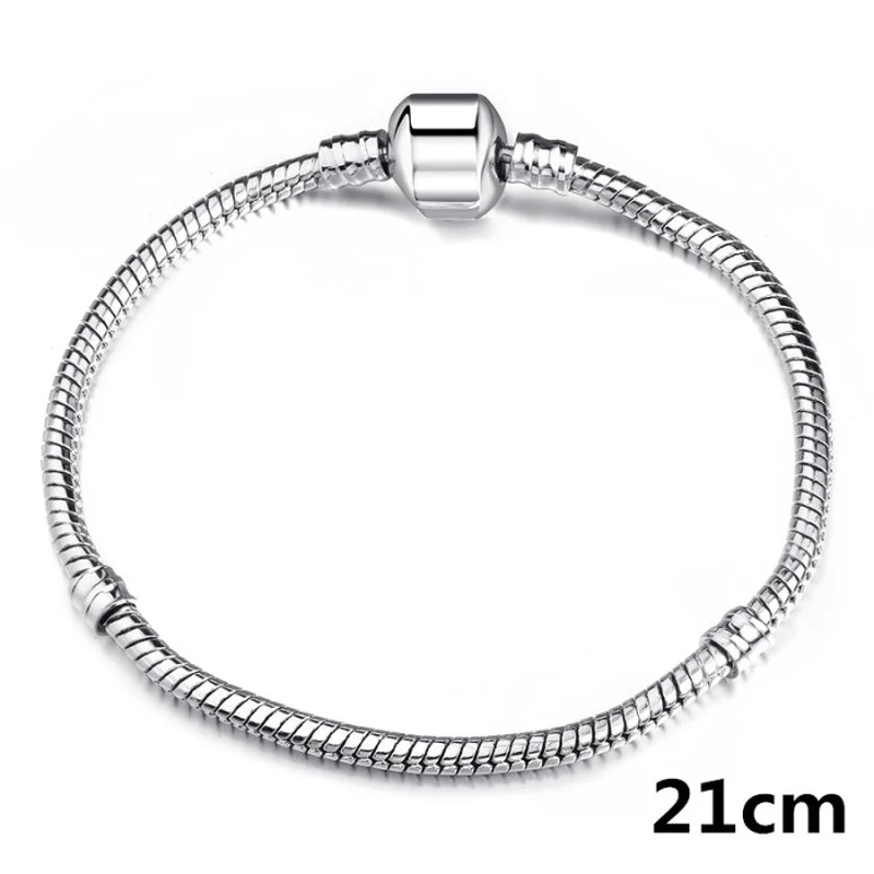 High Quality Silver Snake Chain Fine Pandora Bracelet 925 Fit European Authentic Charm Bracelet for Women DIY Jewelry Making