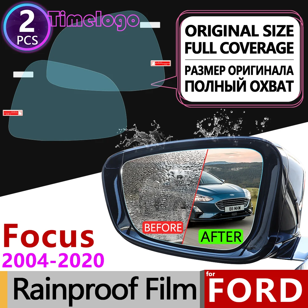 

For Ford Focus 2 3 4 2004~2019 Full Cover Anti Fog Film Rearview Mirror Accessories MK2 MK3 MK4 2008 2012 2014 2016 2018 2019 ST