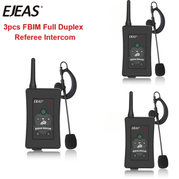 

3pcs EJEAS FBIM Professional Referee Walkie Talkie Football Referee Bluetooth Intercom BT Referee Headset With FM Radio
