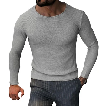 

Jodimitty Cotton Soft Autumn Winter Warm Knit Clothes Sweater Casual Cool Pullover O-Neck Long Sleeve Men Solid Sweater