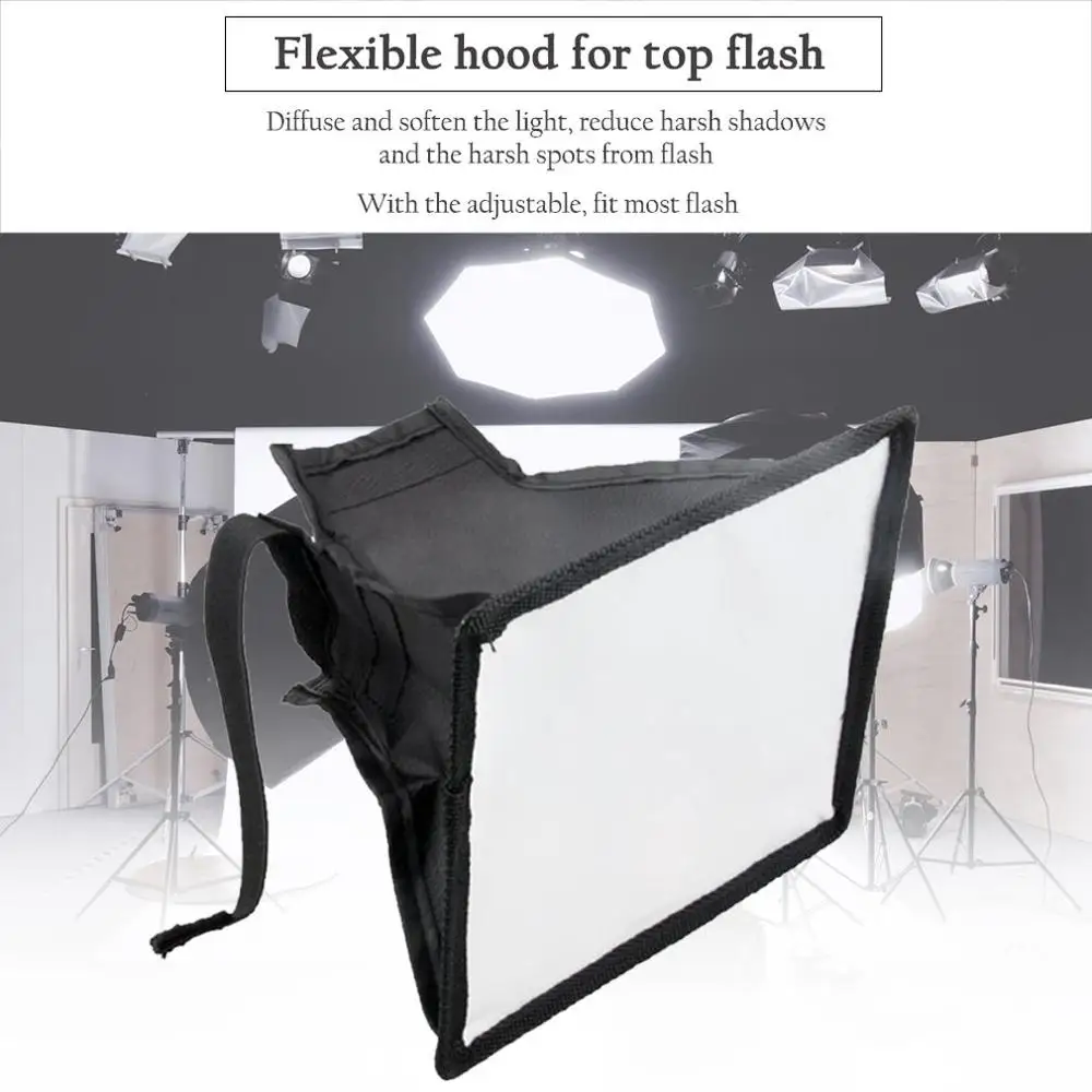 Diffuser Softbox 20 x 30cm Universal Foldable Flash Light Diffuser Softbox for Canon for Nikon DSLR Camera