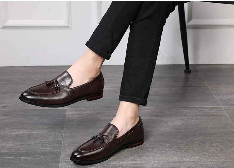 Мужские лоферы; мужская повседневная обувь из искусственной кожи; роскошные высококачественные модные дизайнерские туфли; Прямая поставка; WH703