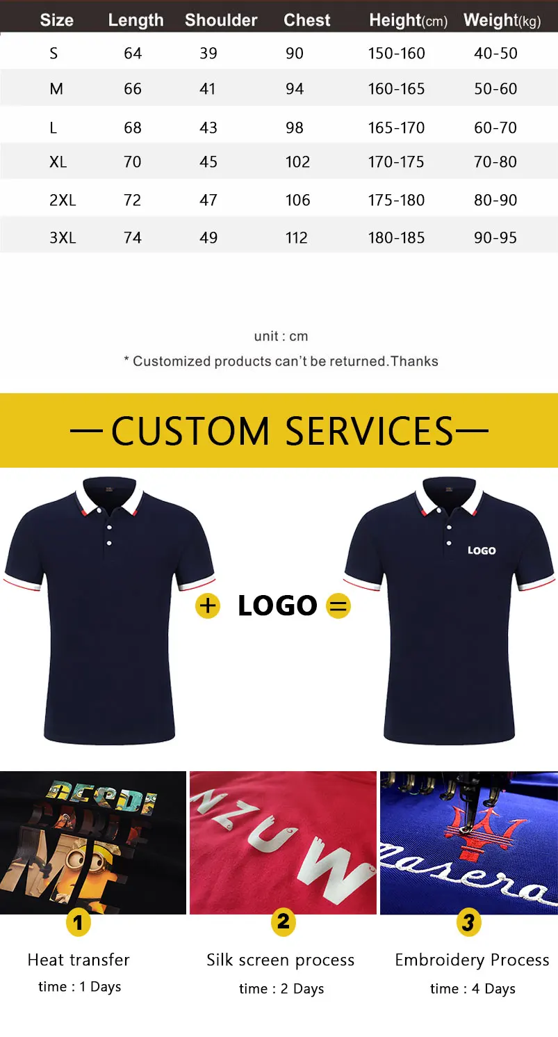 100% Cotton Summer Male Polo Custom Company Work Clothes Printed Logo/embroidery Men And Women Casual High-end Polo 11 H6800f4e229d5435b881ba2fc610b007ev