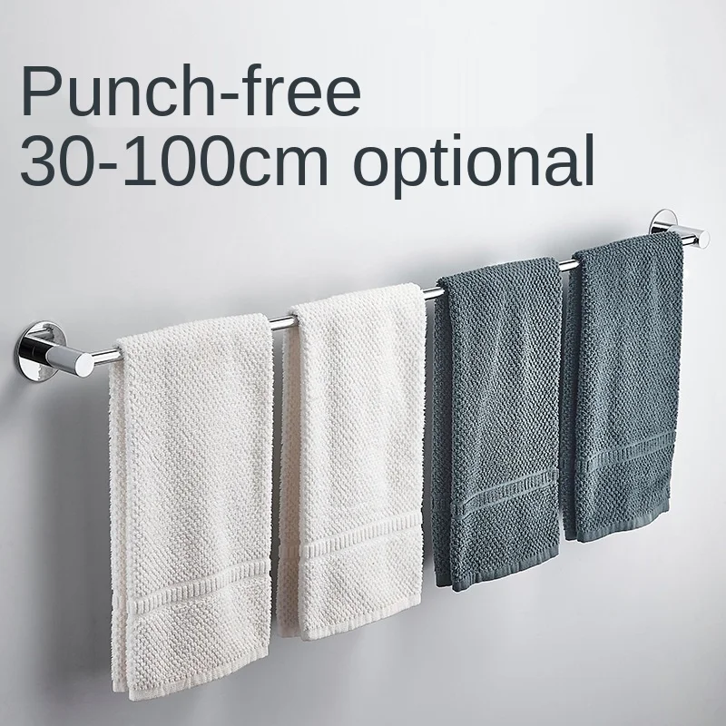 Wall Mounted Chrome Plated 60cm Single Towel Bars Bathroom Towel Hanger Bathroom Accessories Rack