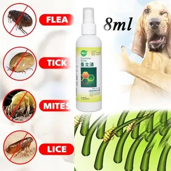 

8ml Pets Anti-flea Drops Dogs Insecticide Flea Lice Insect Killer Liquid Cat Skin Care Spray Deworming Flea Treatment