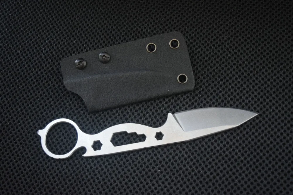 Trskt 440c прямой шейный нож, тактические ножи для кемпинга, нож для выживания, инструмент для повседневного использования с K оболочкой, Прямая поставка