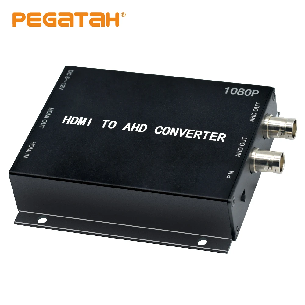 NEW 1080P HDMI to AHD video Converter Mini video Converter Adapter HDMI loop with 2CH AHD output Converter for Monitor HDTV DVRs