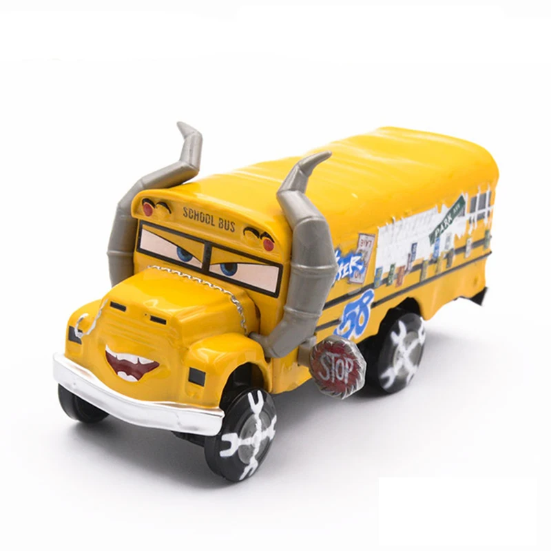 Disney Pixar Cars 3 2 Lightning McQueen Мак Дядя Школьный автобус Грузовик Литье под давлением 1:55