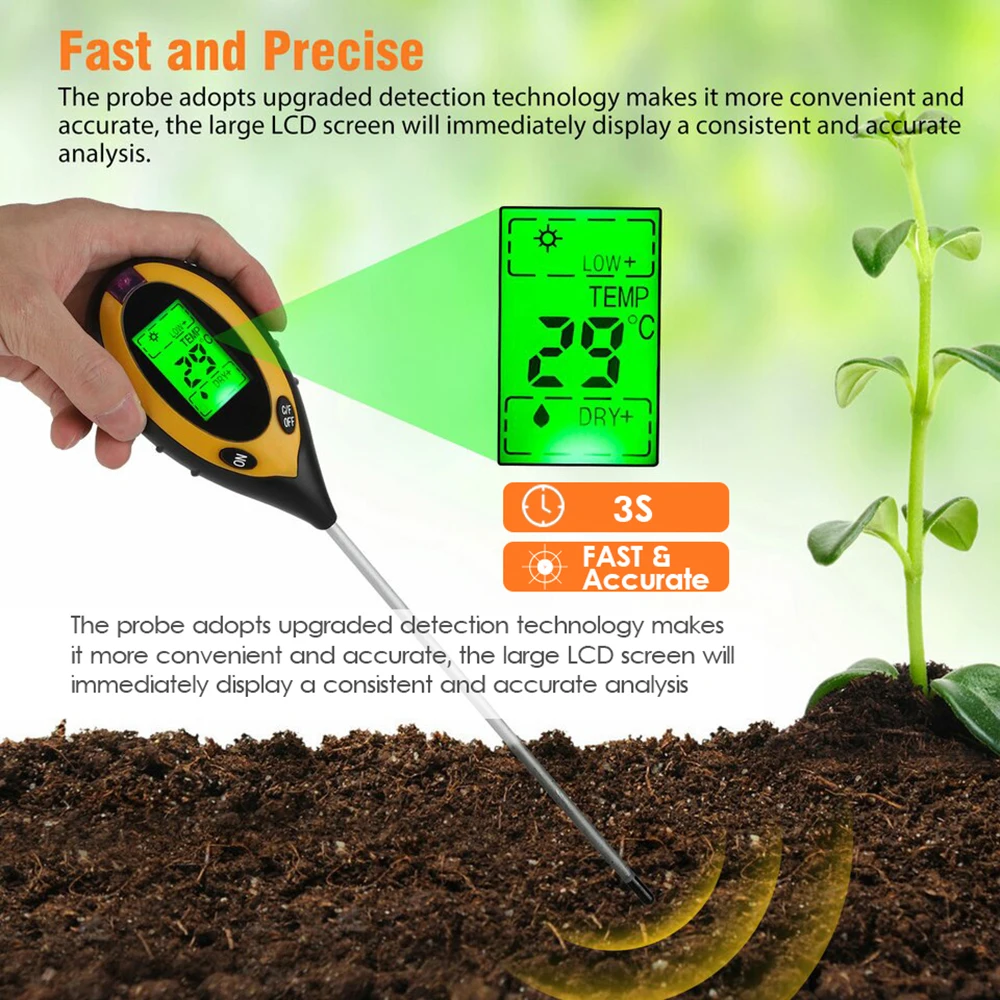 Generic 4 In 1 Digital Soil Ph Meter Moisture Meter Ph Levels Jumia Nigeria