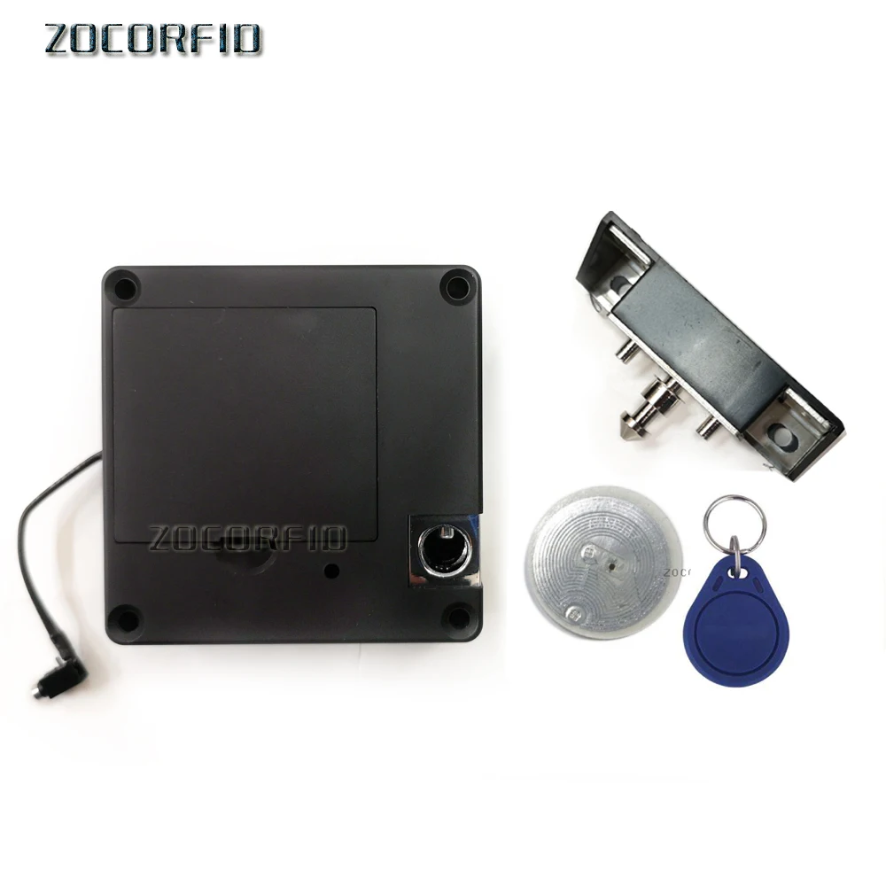 Скрытый замок для шкафов без ключа RFID NFC с личной картой черный Электронный