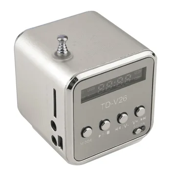 

Portable Aluminum Alloy Micro USB Mini Stereo Super Bass Speaker Ubwoofer Musica MP3 MP4 FM Radio Receiver