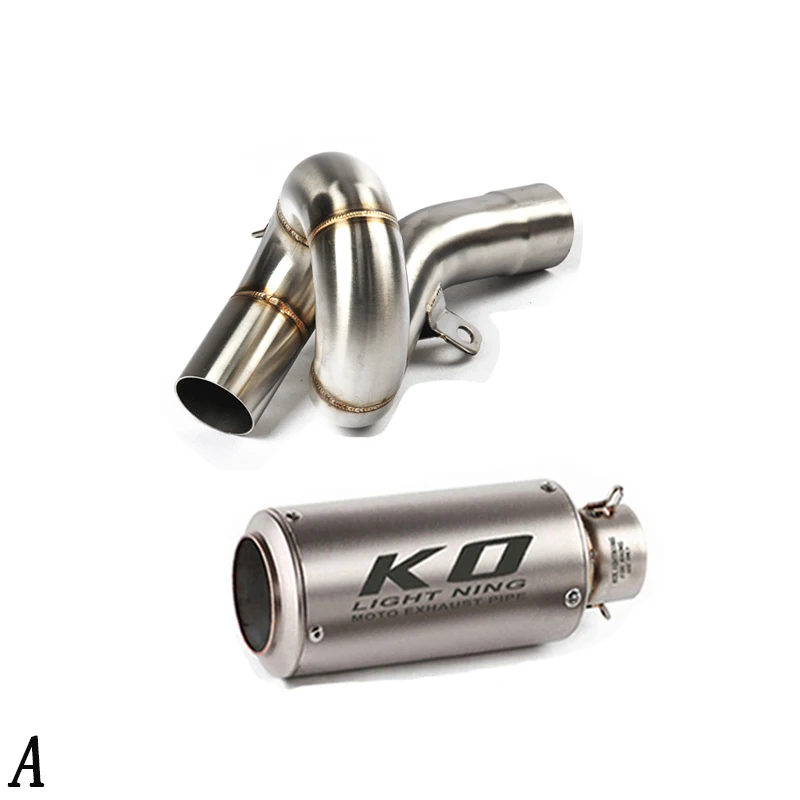 Escape Motorcycle Exhaust Mid Link Tube And 51mm Vent Pipe Stainless Steel Exhaust System For Kawasaki Zx6r Zx636 2009-2020 - Image 2