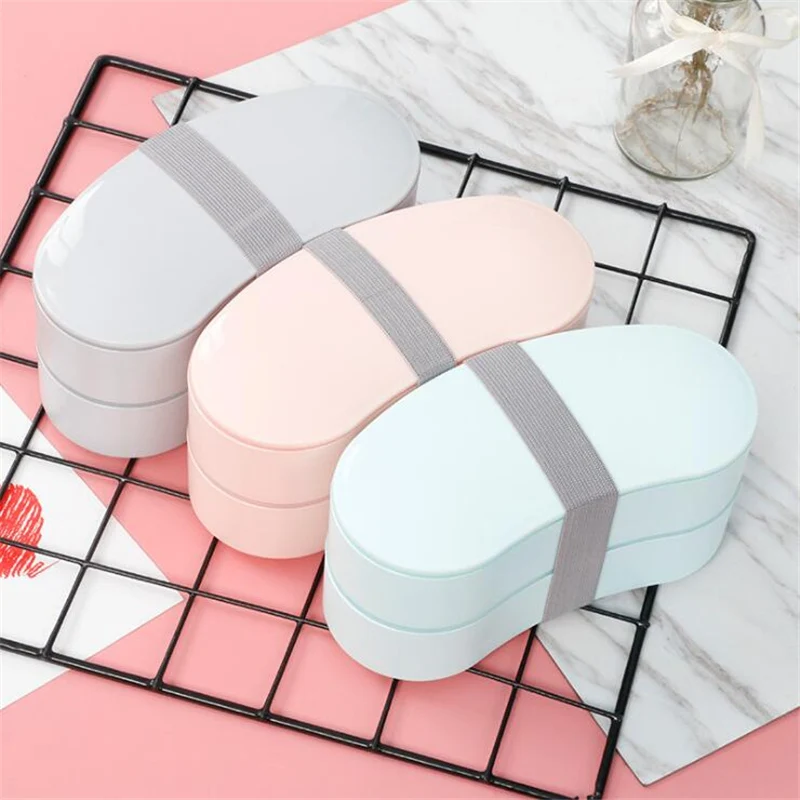 

Free Shipping Kids Childrens Lunch Box - 2-Tiers Durable Bento-Style Lunch Box, Leak-Proof, On-the-Go Meal and Snack Packing