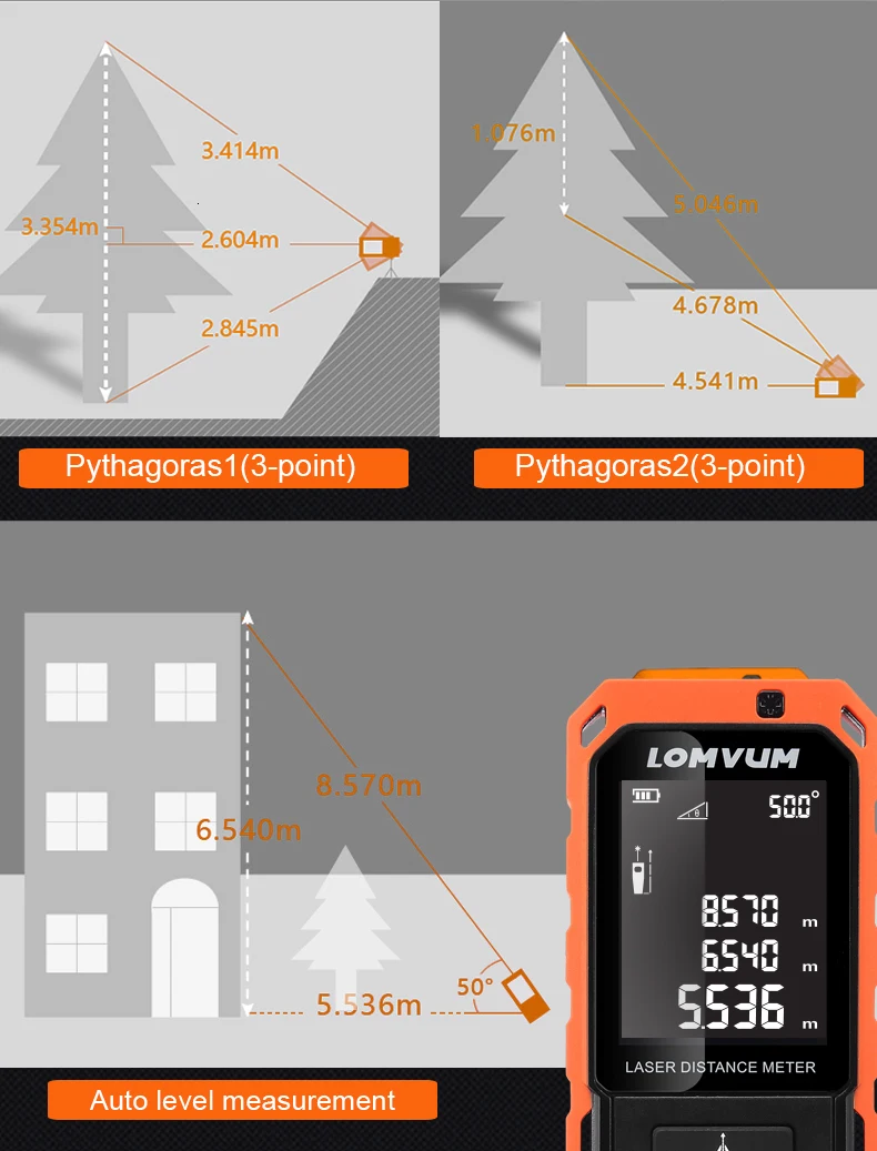 LOMVUM Usb тестер LD серии дальномеры цифровой автоматический уровень Лазерный дальномер Тип высокоточные инструменты