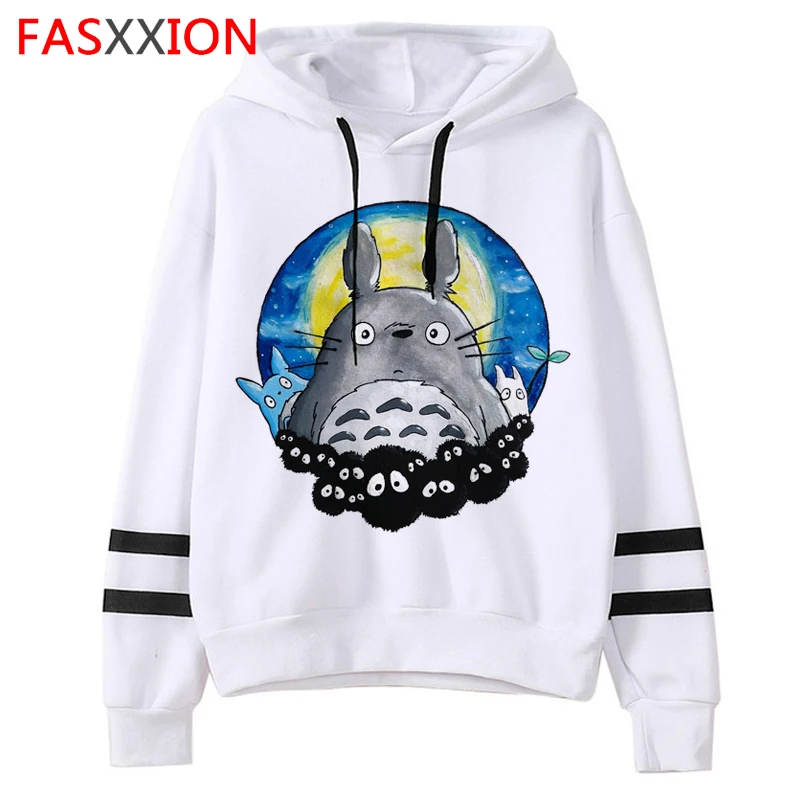 Totoro Kawaii Забавный мультфильм студия Ghibli Толстовка для женщин Харадзюку Миядзаки Хаяо милый 90s Толстовка Графический Ullzang толстовка женская