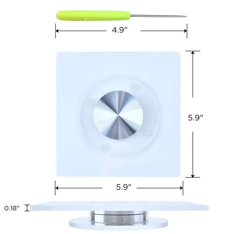 Выпечка торта DIY Инструменты металлическая пластина для торта поворотный стол вращающаяся противоскользящая круглая подставка для торта украшения вращающаяся с 6 игл