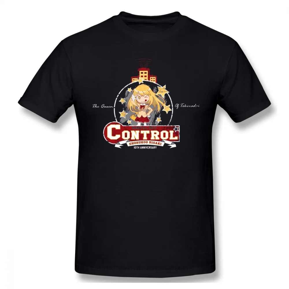

Mental Control A Certain Scientific Railgun Espers Mikoto Anime Homme Pure Cotton Oversized Short Sleeve T-shirt