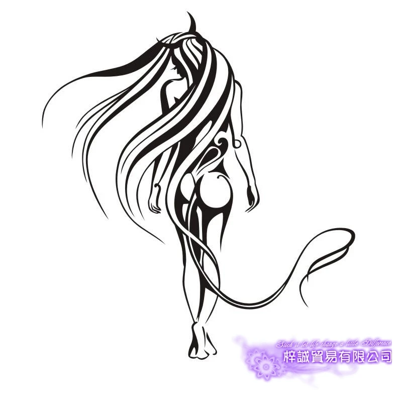 DCTAL Sexy Girl Decal Beauty Body Naked Sticker Wall Bathroom Woman Girl Wall KTV Pub Bar Shop Sticker