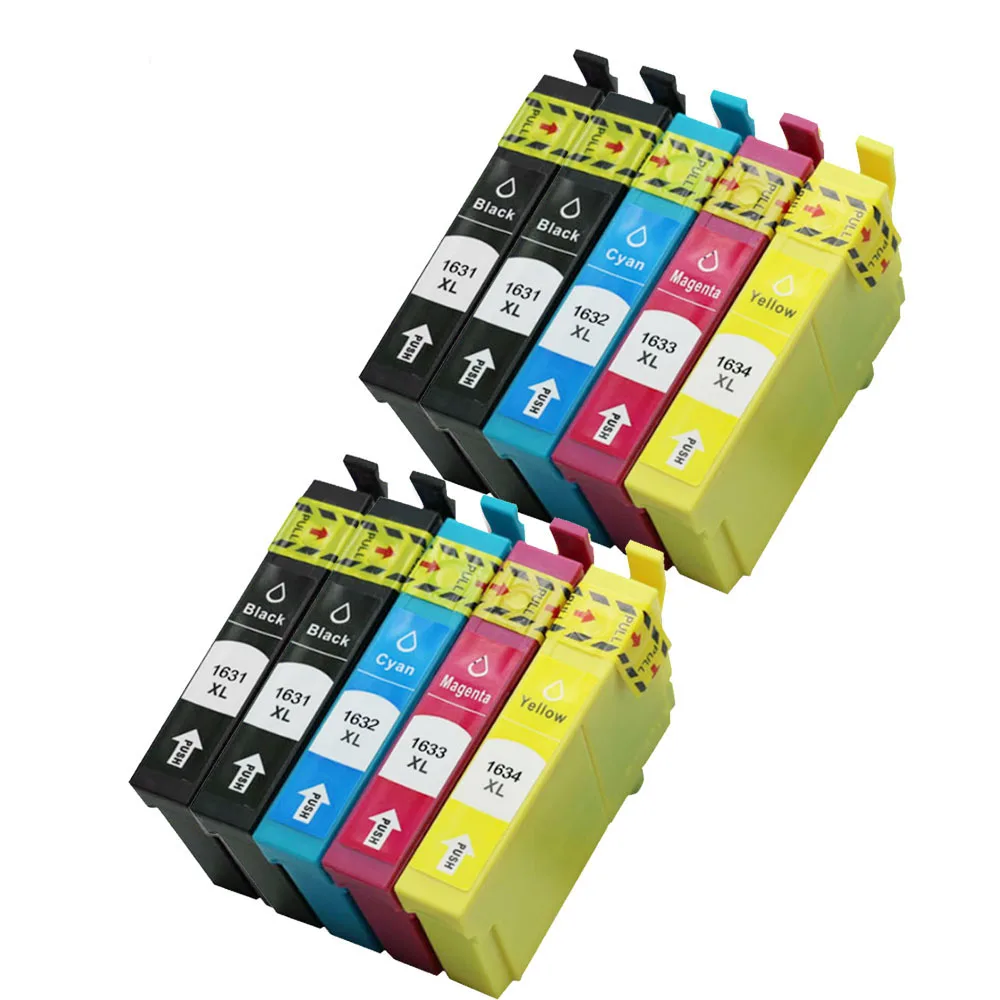 10pk T1631 T1621 T16 16XL Совместимый картридж для принтера Epson WorkForce 2010 2510 2520 2530 2540 2750 2760 |
