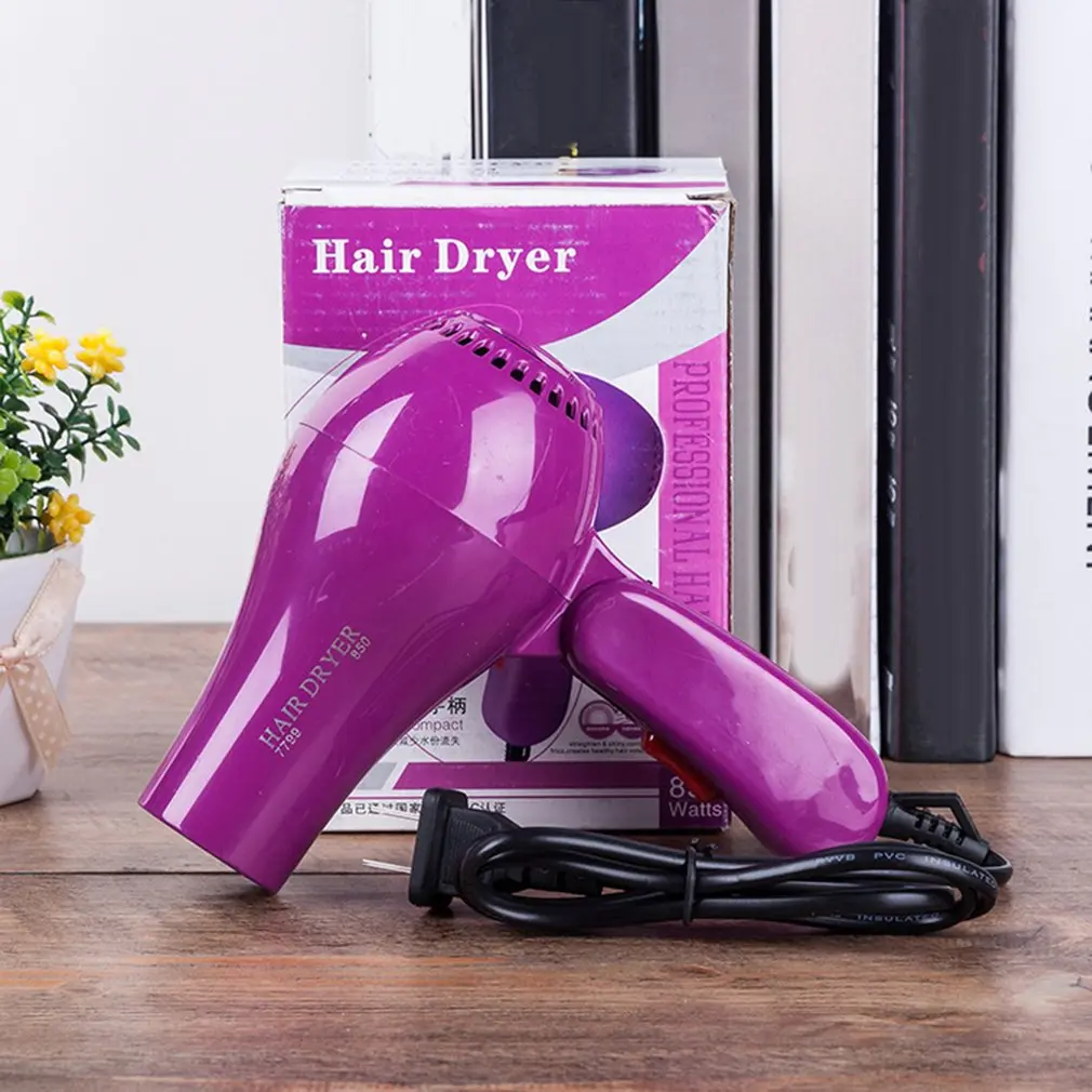 Mini Professional Hair Dryer Collecting Nozzle 220V US Plug Foldable Travel Household Electric Hair Blower