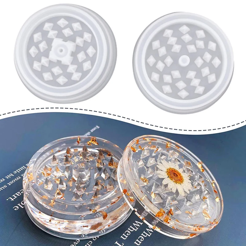 Tobacco Grinder Leaf Herbal Herb Smoke Spice Crusher Silicone Mould DIY