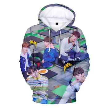 

New TXT idol Hoodies Men/women sweatshirts Spring/autumn Hooded 3D Casual 3D Print TXT Sweatshirts Fashion popular Boys Coat