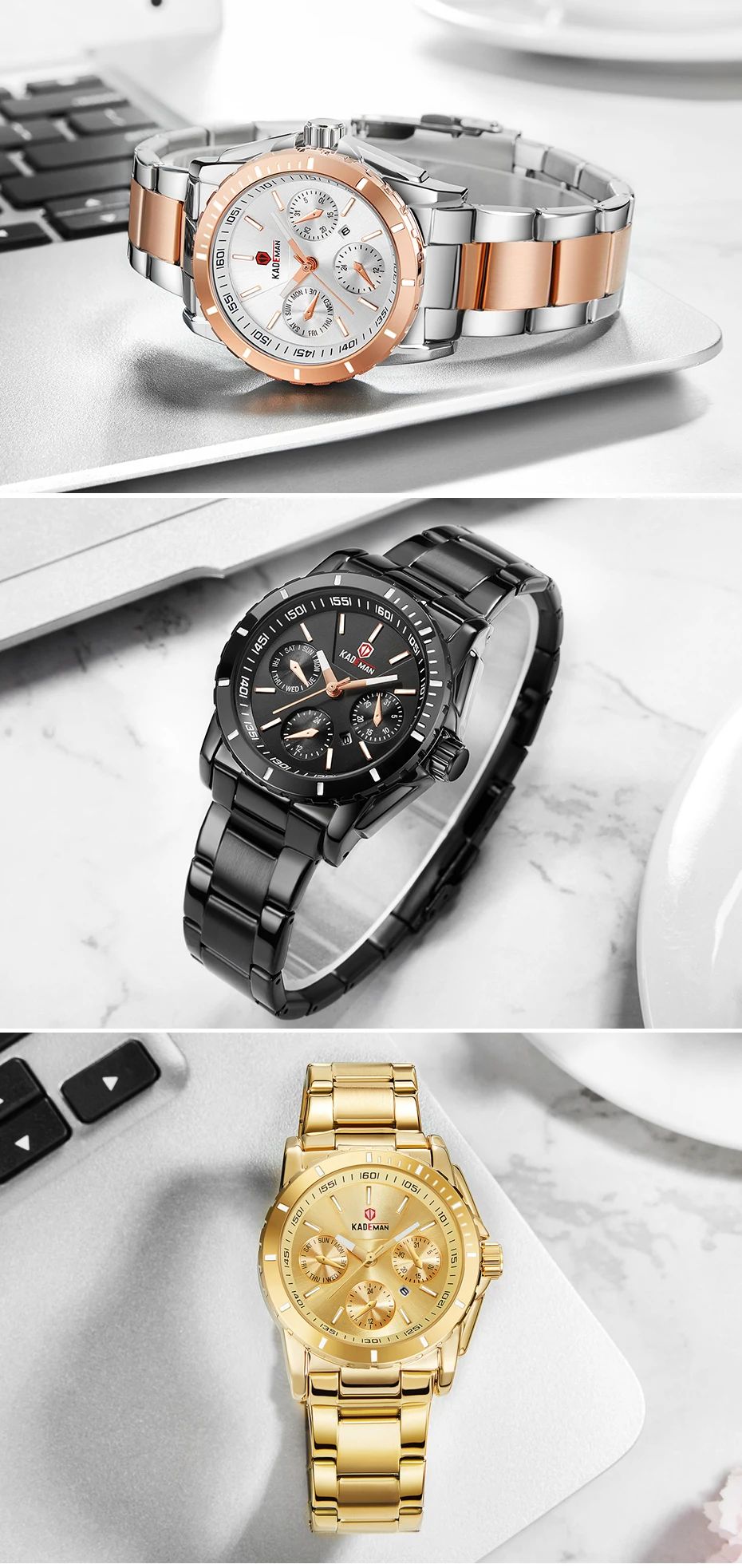 Женские часы роскошные классические модные женские наручные часы 3ATM Высокое качество Элегантные нарядные часы бренд подарок кварцевые часы