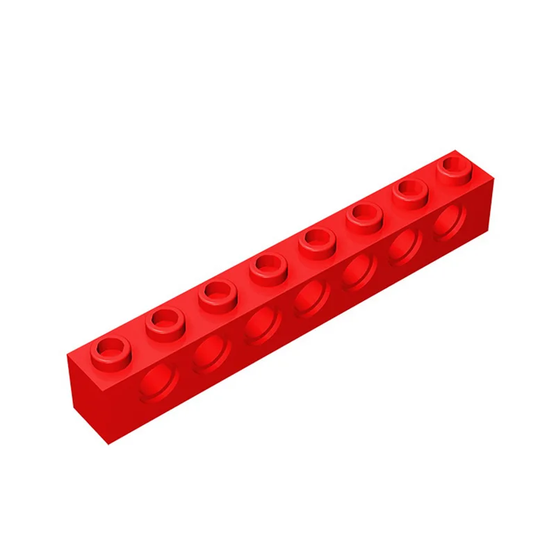 10 шт. детали MOC 3702 высокотехнологичный кирпич 1x8 с 7 отверстиями Совместимые