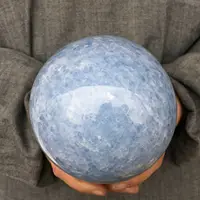 Natural Blue Calcite Quartz Crystal Sphere Ball Healing 1