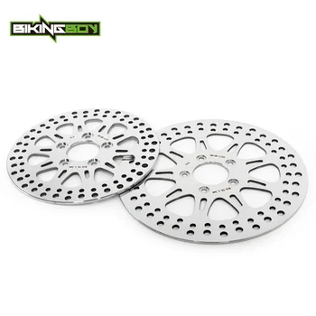 

BIKINGBOY Front Rear Brake Discs Disks Rotors For Harley Sportster XL883L Super Low 14-18 XL883N 14-15 XL883R Roadster 14-15