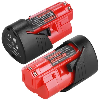 

12V 3.0Ah Rechargeable 3000mAh Battery for Milwaukee M12 XC Cordless Tools 3000mAh 12 v batteries 48-11-2401 MIL-12A-LI