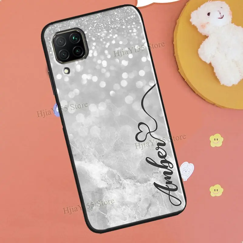 Custom Glitter Initials Phone Case - TPU Cover
