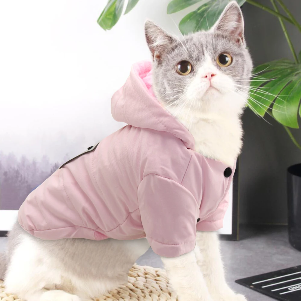 Милая зимняя одежда для питомца кошка собака пальто одежда теплая Чихуахуа щенок йоркширского терьера одежда куртка толстовки для маленьких средних собак кошек