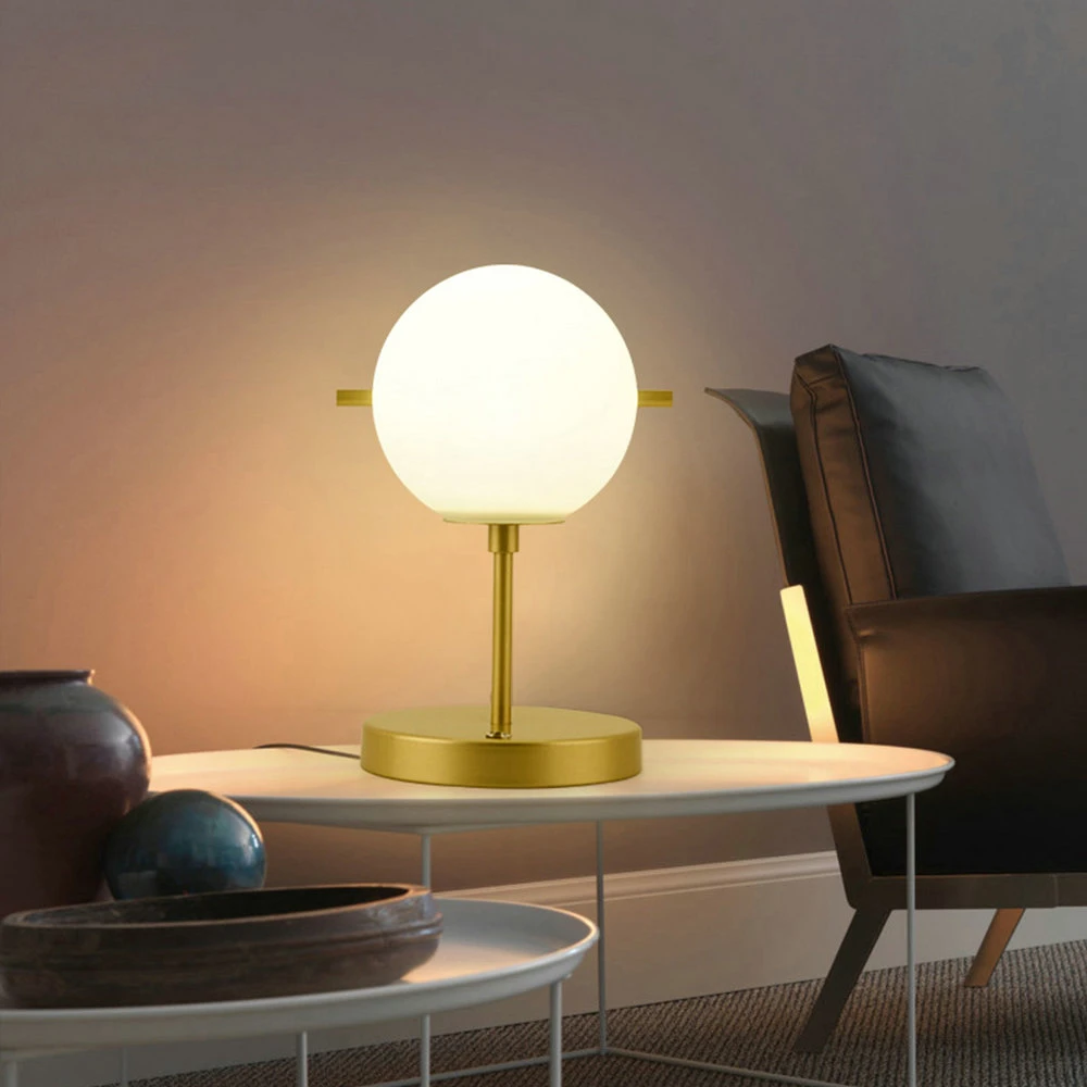Minimalist Modern Gold E27 Led Glass Ball Table Lamp For Bedroom Nightstand Living Room Loft Vintage Reading Home Deco Desk Lamp Led Table Lamps Aliexpress