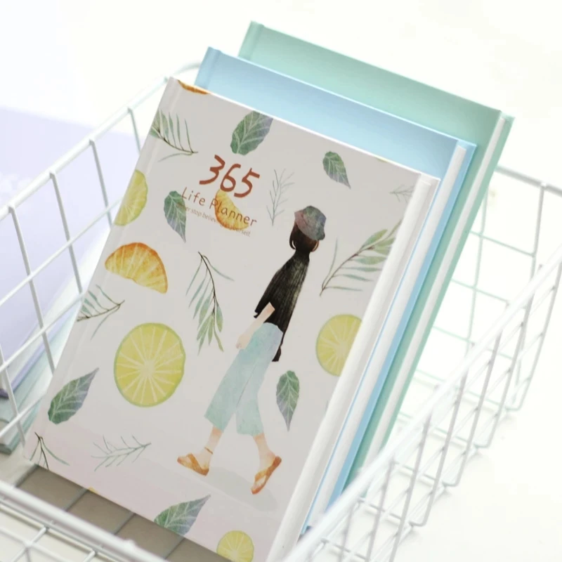 

365 days personal diary planner hardcover notebook diary 2021 office weekly schedule cute korean stationery