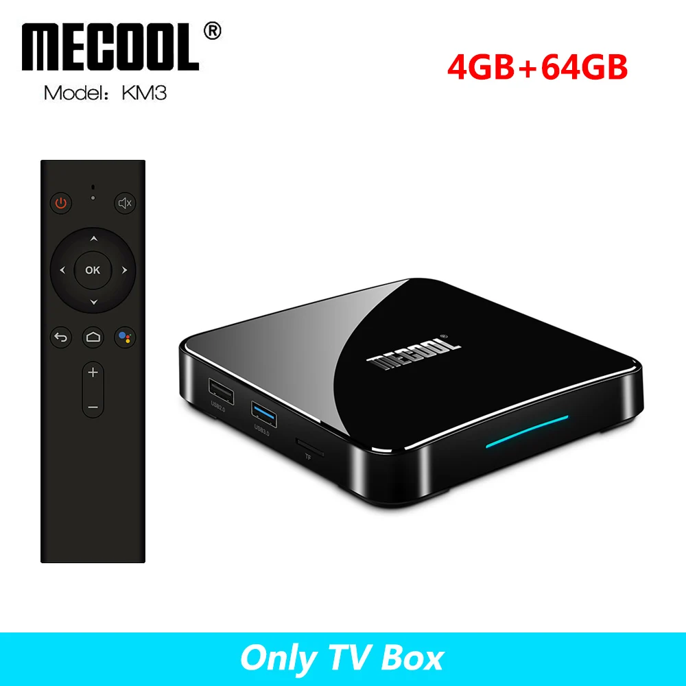 only 4GB 64GB KM3 KM3 A tv Amlogic S905X2 Android 9,0 tv Box 4 Гб DDR4 64 Гб 128 ГБ rom 2,4G 5G WiFi Bluetooth 4K HD Android tv 9,0 Smart медиаплеер - Цвет: only 4GB 64GB KM3